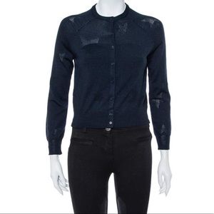 Zadig and Voltaire navy blue wool cardigan